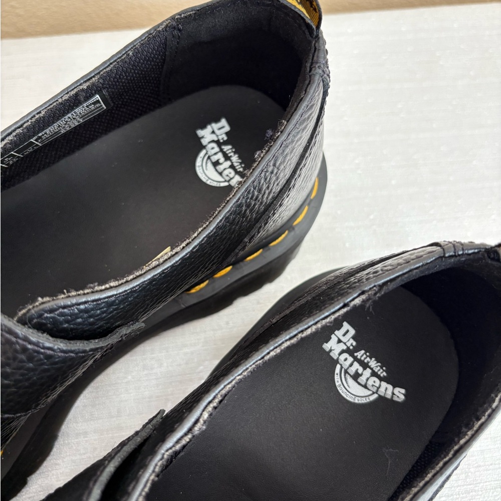 New Dr. Martens Black Leather Mary Jane Platform Shoes Women’s 11 - Picture 10 of 14